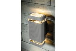 Decoratief wandarmatuur met twee richtingen NESSA GU10 MAX. 2x50W IP54 AC220-240V 50/60Hz grijs. 1208963008