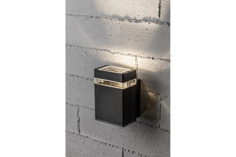 Decoρατικό φωτιστικό τοίχου μονής κατεύθυνσης NESSA GU10 MAX. 50W IP54 AC220-240V 50/60Hz μαύρο. 1208963009