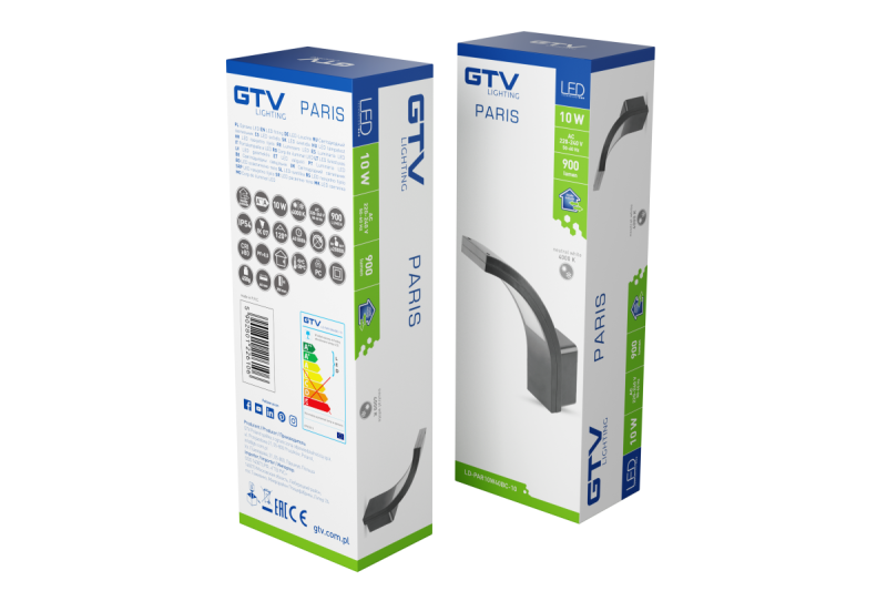 Διακόσμηση PARIS LED-λάμπα 10W 900lm IP54 AC220-240V 50/60Hz 140° 4000K γκρι 1208963098