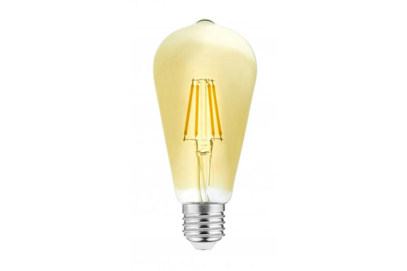 LED διακοσμητική λάμπα, νήμα Vintage, ST64, E27, 4W, 400lm, AC220-240V/ 50-60Hz, PF>0,5, 3000K 1208963178