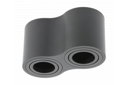 Διακοσμητικό Φωτιστικό Οροφής AVEIRO DUO αλουμινίου 160x80x85mm IP20 max 20W*2 στρογγυλό μαύρο. 1208963826