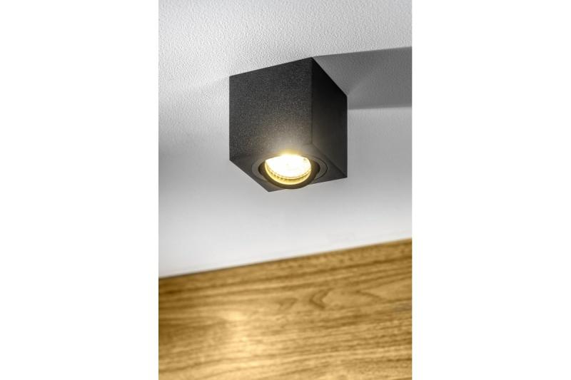 Dekor Plafoniera AVEIRO BIS αλουμίνιο 80x80x90mm IP20 max 20W τετράγωνο μαύρο. 1208963836