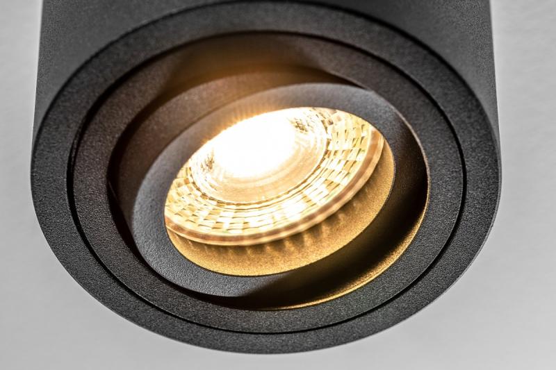 Διακοσμητικό φωτιστικό οροφής AVEIRO BIS αλουμινίου 80x90mm IP20 μέγ. 20W στρογγυλό μαύρο. 1208963838