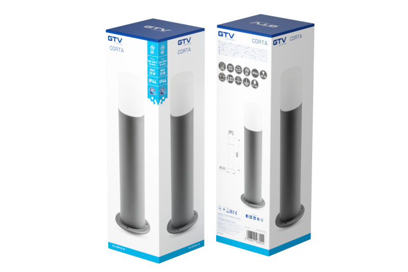 Decor Κήπος Φωτιστικό CORTA-P 40 E27 MAX.25W IP44 AC220-240V 50-60Hz στύλος ανθρακί. 1208963860