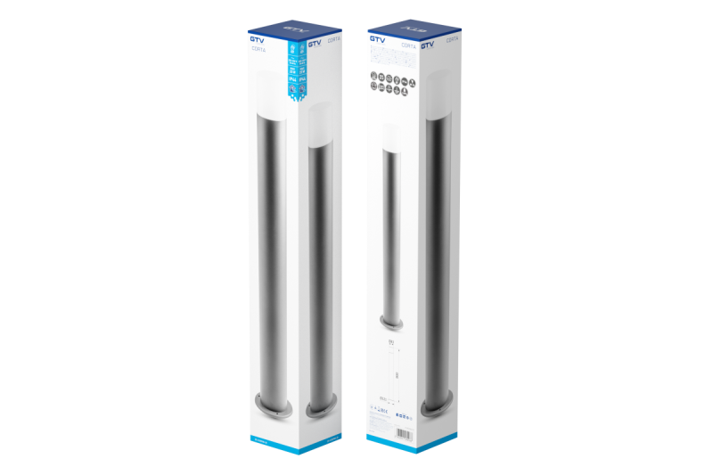 Διακοσμητικό φωτιστικό κήπου CORTA-P 80 E27 MAX.25W IP44 AC220-240V 50-60Hz στήλη ανθρακί. 1208963863