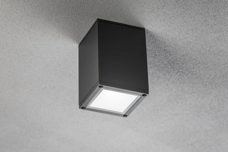 Deco Οροφής Φωτιστικό LENTO αλουμίνιο 100x130 IP54 max 35W τετράγωνο γραφίτης. 1208963923