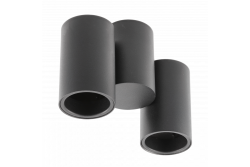 Διακοσμητικό Φωτιστικό Οροφής LUPO αλουμινίου 17.5x5.6x11.5 IP20 2*GU10 μέγ. 50W στρογγυλό μαύρο. 1208963926