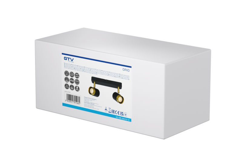 Διακόσμηση οροφής ORIO αλουμίνιο 24.0x5.5x14.0 IP20 2*GU10 max. 50W στρογγυλό μαύρο. 1208963965