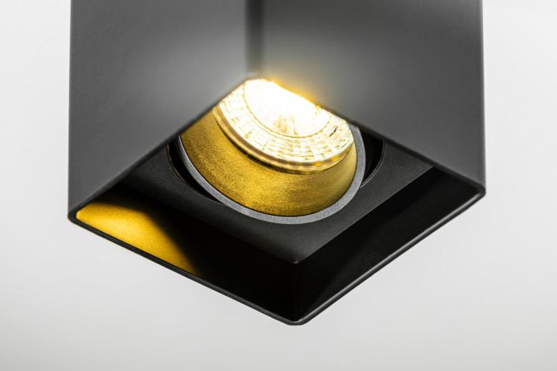 Διακοσμητικό Φωτιστικό οροφής RESTO PC 80x80x125mm IP20 max 20W τετράγωνο μαύρο. 1208963987