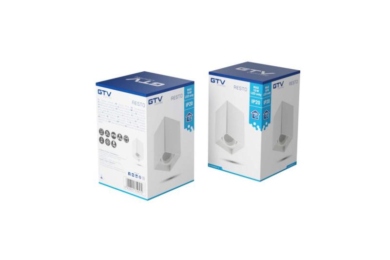 Διακοσμητικό φωτιστικό οροφής RESTO PC 80x80x125mm IP20 μέγ. 20W τετράγωνο λευκό. 1208963988