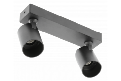 Διακόσμηση Οροφής SANTO αλουμίνιο IP20 max. 20W*2 διπλό στρογγυλό μαύρο. 1208963997