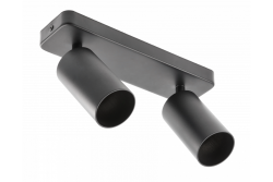 Διακόσμηση Οροφής SANTO BIS αλουμίνιο IP20 μέγ. 20W*2 διπλό στρογγυλό μαύρο. 1208963999