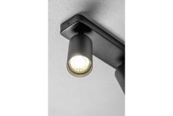 Διακόσμηση Οροφής SANTO BIS αλουμίνιο IP20 μέγ. 20W*2 διπλό στρογγυλό μαύρο. 1208963999