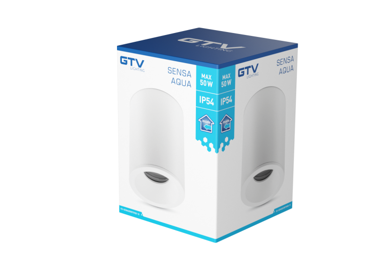 Διακοσμητικό SENSA AQUA φωτιστικό οροφής αλουμινίου 85x115 IP54 μέγιστο 50W κυκλικό λευκό. 1208964007