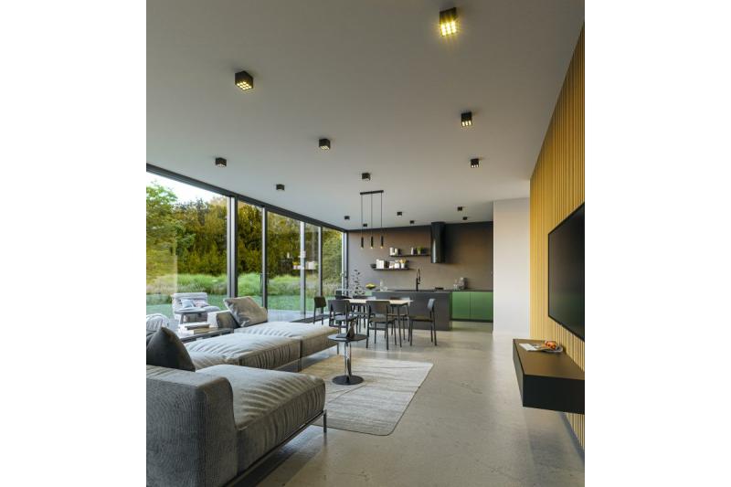 Deco Κρεμαστό φωτιστικό TRESOS II 3xGU10 αλουμίνιο IP20 max. 3x20W μαύρο. 1208964030