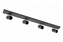 Decoροφή φωτιστικό VENETO IP20 max. 20W 4 x GU10 στρογγυλό μαύρο. 1208964042