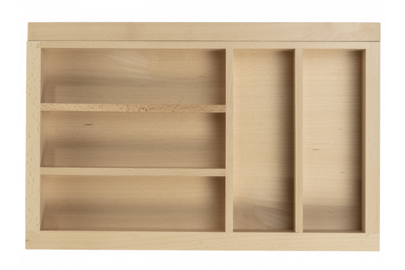 Διακοσμητική Θήκη Μαχαιροπίρουνων Cutle Ρυθμιζόμενο Ράφι Μαχαιροπίρουνων Χρώμα Οξιά 1208966290