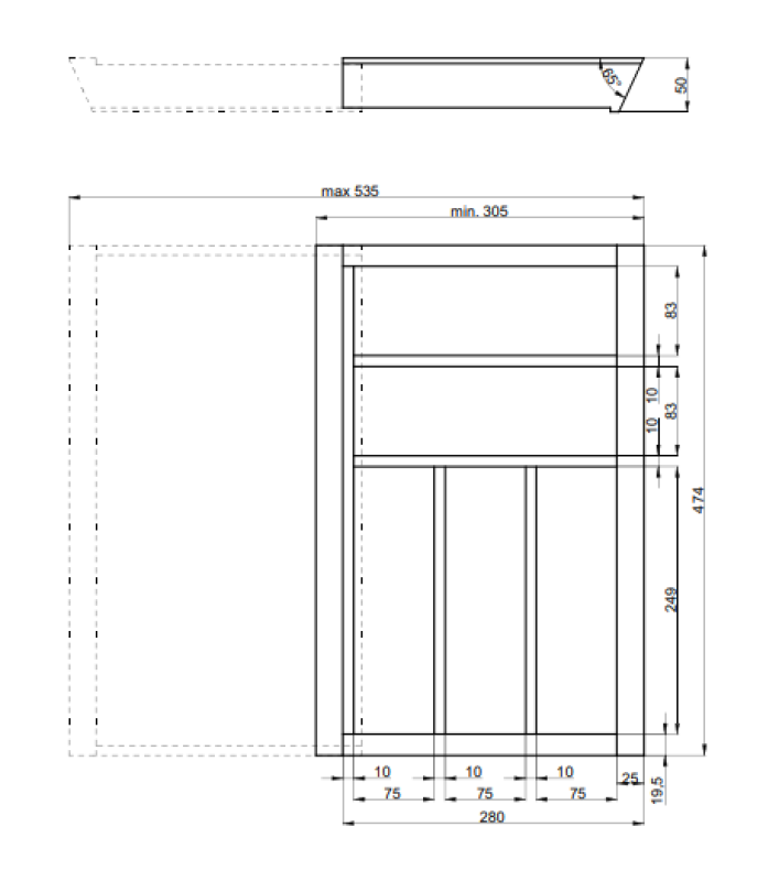Διακοσμητική Θήκη Μαχαιροπίρουνων Cutle Ρυθμιζόμενο Ράφι Μαχαιροπίρουνων Χρώμα Οξιά 1208966290