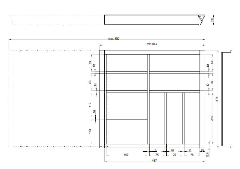 Διακοσμητική Θήκη Μαχαιροπίρουνων Κουζίνας Ρυθμιζόμενος Οργανωτής Μαχαιροπήρουνων 1208966292