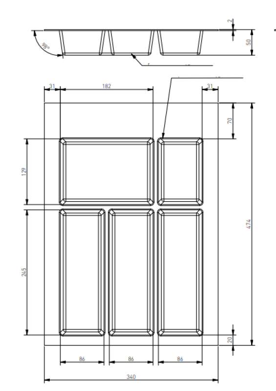 Διακοσμητική Κουτάλα Θήκη Μαχαιροπήρουνων Εισαγωγή για Κουζινοσυρτάρι 400 Λευκό 1208966373