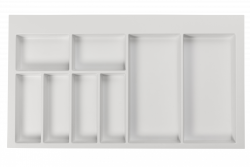 Διακοσμητική Θήκη Μαχαιροπίρουνων για Συρτάρι Κουζίνας 900 Λευκό 1208966381