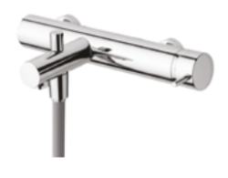 Waterevolution Flow μπαταρία μπάνιου με σετ χειροκίνητου ντους PVD βουρτσισμένο Gun Metal T130GME