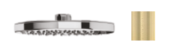 Waterevolution Flow κεφαλή ντους 200 mm PVD Light Gold T1643WGE