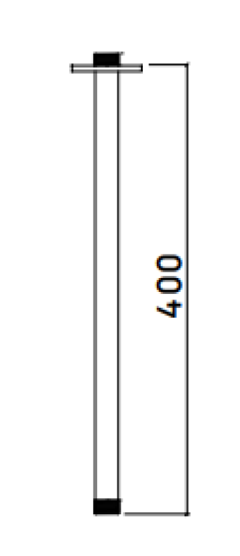 Waterevolution ροή οροφής στήριγμα 40cm PVD Χαλκός T164540CPE
