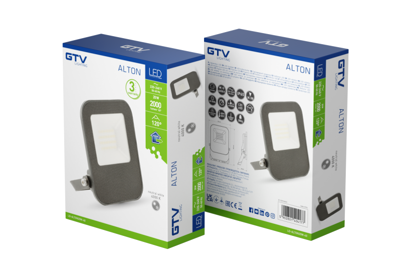 Προβολέας ALTON, LED, 20W, 2000lm, 4000K, AC220-240V, IP65 1208966956