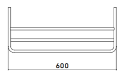 Waterevolution flow πετσετοθήκη ανοιχτό χρυσό A118WGE