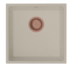 GranitMy Universal γρανίτης μπεζ νεροχύτης άμμου 40x40 cm επιτραπέζιος, υποκατασκευή και ενσωματωμένος με χάλκινη τάπα 1208967210