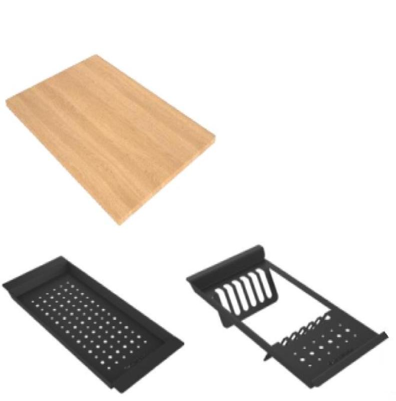 GraniteMy Νεροχύτης γρανίτη ατμού 56x48 εκ. μαύρος επιτραπέζιος με ανοξείδωτο πώμα, περιλαμβάνονται αξεσουάρ 1208967231