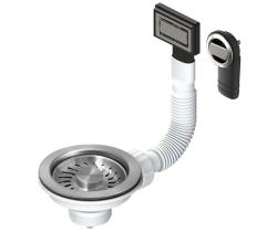 Σετ βύσματος νιπτήρα Granitemy από ανοξείδωτο χάλυβα, σετ αποχέτευσης νεροχύτη συμπεριλαμβανομένης της περισσείας νερού σε στρογγυλό και ορθογώνιο σχήμα 1208967254