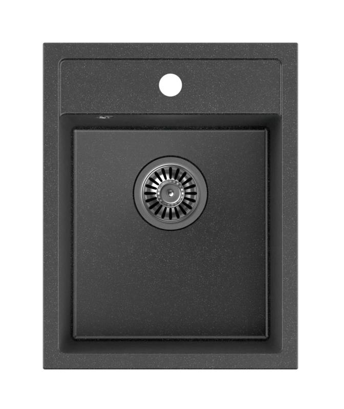 Quadri Λονδίνο γρανίτης ανθρακί νεροχύτης 39x50cm με οπή για βρύση επιφάνεια 1208967584