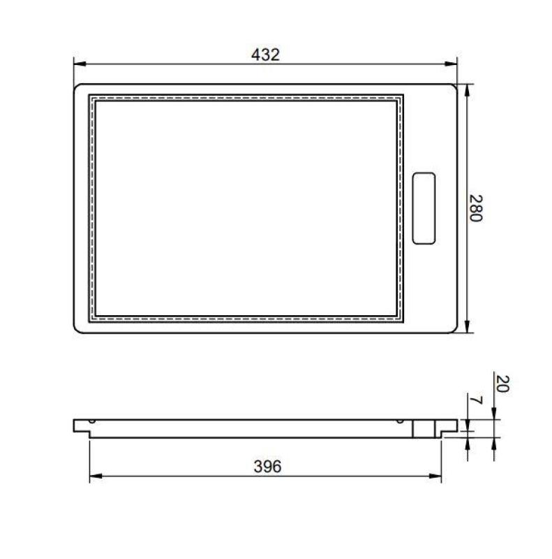 Πλακέτα κοπής ξύλου Pure.Sink Prestige PPGCB40-23