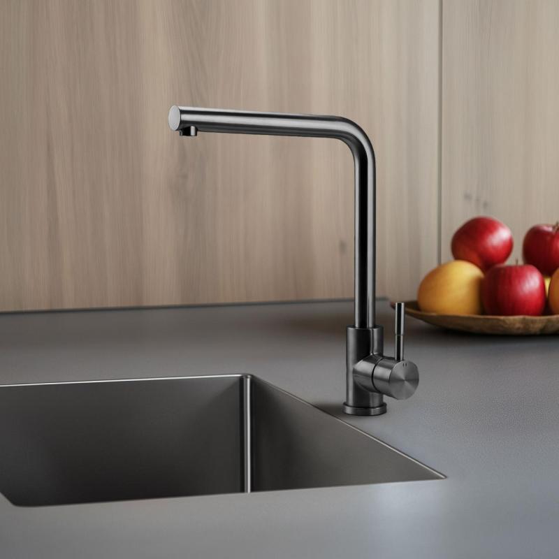 Pure.Sink Elite Steel Spark μπαταρία κουζίνας PVD Gun Metal PS8040-61