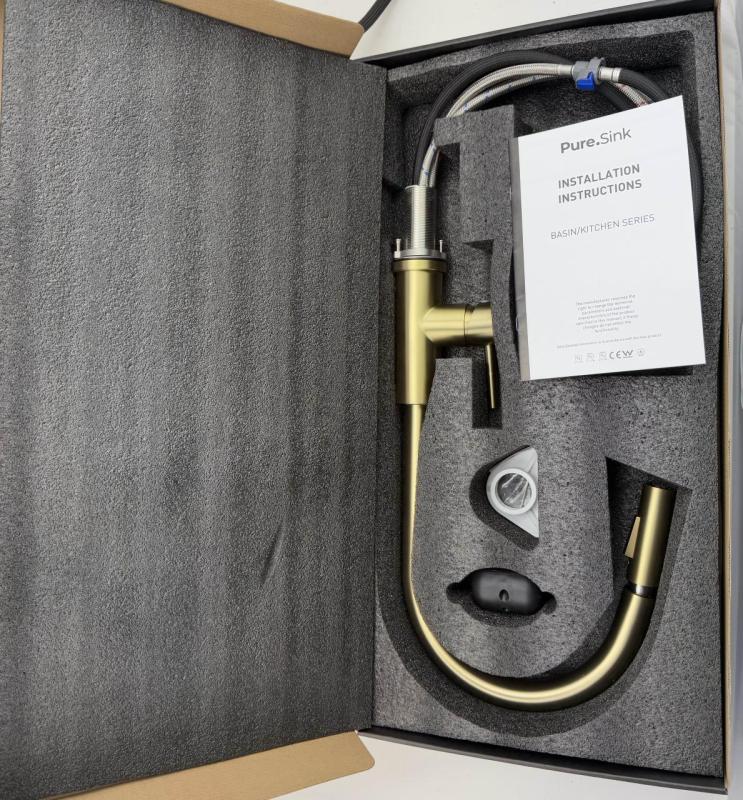 Pure.Sink Elite Steel Stream-S μπαταρία κουζίνας από Ανοξείδωτο Ατσάλι με αποσπώμενο στόμιο PS8045-02