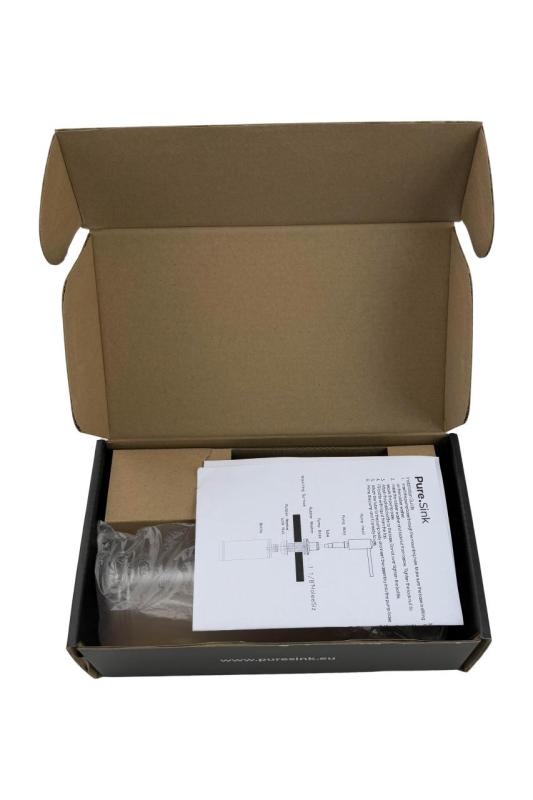 Διανομέας σαπουνιού Pure.Sink Elite Steel Shine εντοιχισμένος από ανοξείδωτο ατσάλι, γεμιζόμενος από πάνω PS9010-02