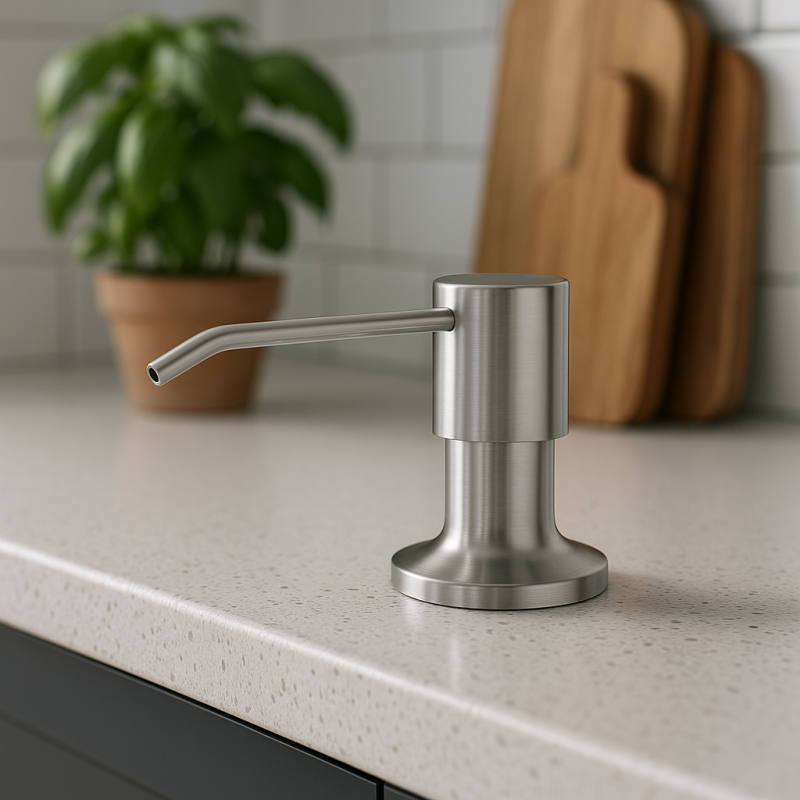 Quadri Manchester Εντοιχισμένο Διανομέας Σαπουνιού Ανοξείδωτο Ατσάλι - Επαναγεμιζόμενο από Πάνω 1208967655