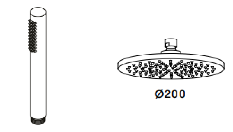 Waterevolution Flow θερμοστατική ντουζιέρα με ντους βροχής PVD Gun Metal 200mm T141TNRGME