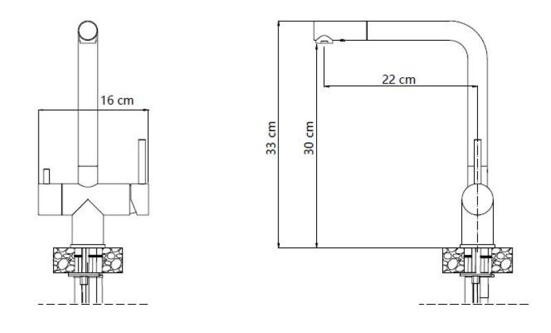 Quadri Ellesmere Μπαταρία Κουζίνας Ανοξείδωτο Ατσάλι 3-οδών με επιπλέον σύνδεση για φιλτραρισμένο νερό 1208967782