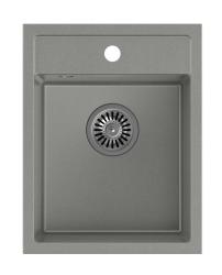 Quadri Λονδίνο Γρανίτης Γκρι Νιπτήρας 39x50 cm με Οπή για Μπαταρία για Επικάλυψη - 1208967844