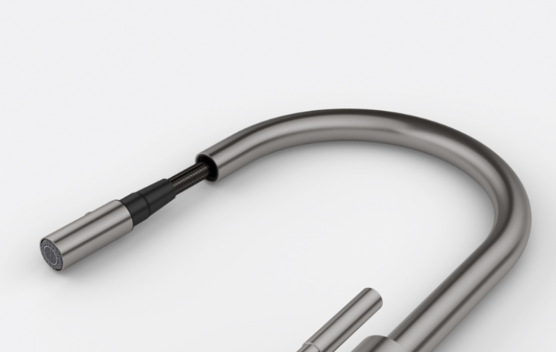 Φράνκε Mύθος Masterpiece μπαταρία κουζίνας σε ανθρακί με J-στόμιο και αποσπώμενο ντους ψεκασμού - 115.0711.555