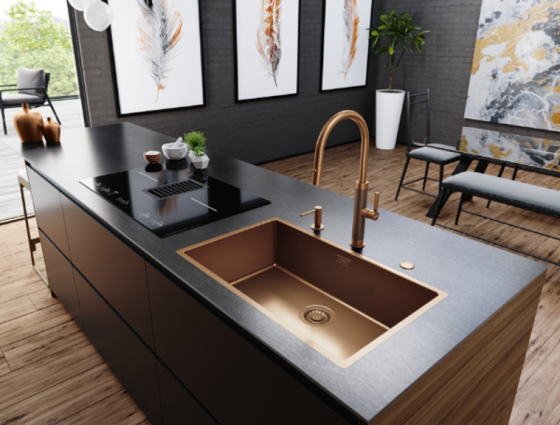 Φράνκε Mythos Masterpiece Μπαταρία Κουζίνας Χαλκού με J-στόμιο και Αποσπώμενη Ροζέτα - 115.0711.557