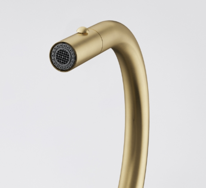 Φράνκε Mythos Masterpiece Μπαταρία Κουζίνας Χρυσή με J-στόμιο και Εξαγώμενο Ντουζ - 115.0711.558