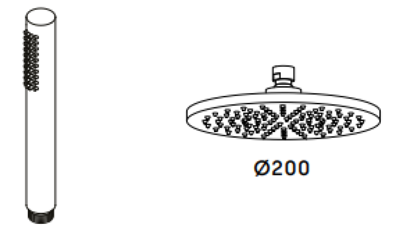 Water Evolution Flow τριών κατευθύνσεων μίξερ ντους met χεριού και hoofd ντους gun metal T131NGME