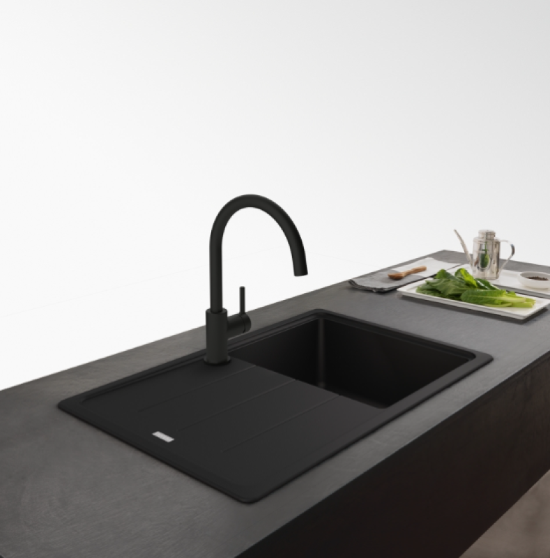 Φράνκε Lina XL Μπαταρία Κουζίνας Μαύρη με Περιστρεφόμενο Στόμιο 115.0626.019