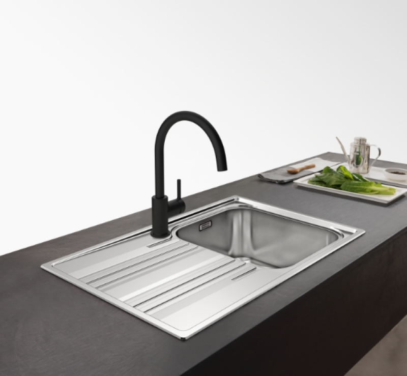 Φράνκε Lina XL Μπαταρία Κουζίνας Μαύρη με Περιστρεφόμενο Στόμιο 115.0626.019