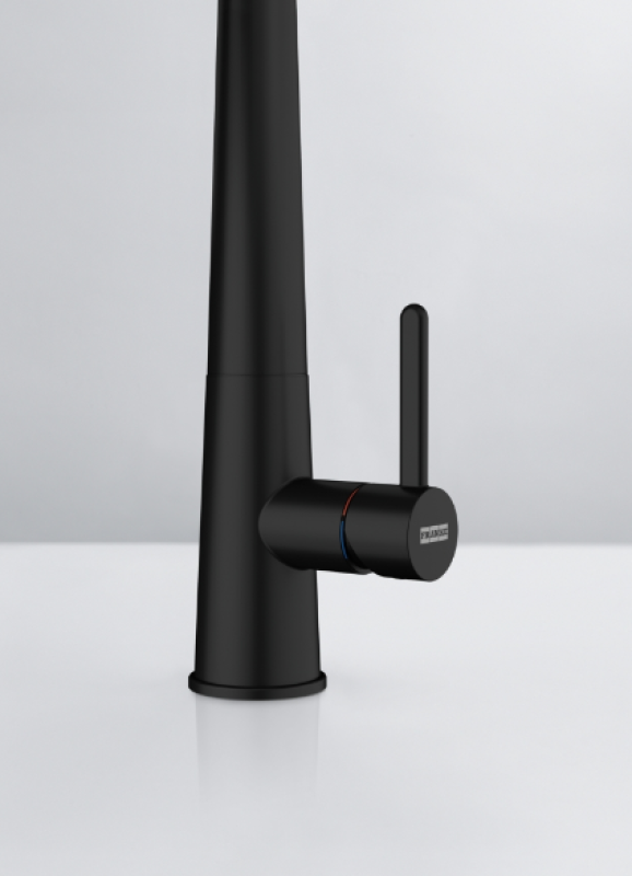 Φράνκε Ίκον Μίκτης Κουζίνας με Μία Λαβή και Ευέλικτο Ντους Χειρός, Μαύρο 115.0690.598