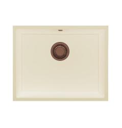 GraniteMy Universal γρανίτης μπεζ νεροχύτης άμμου 55x40 cm επάνω πάγκου, υποκατασκευή και ενσωμάτωση με χάλκινο βύσμα 1208968014.